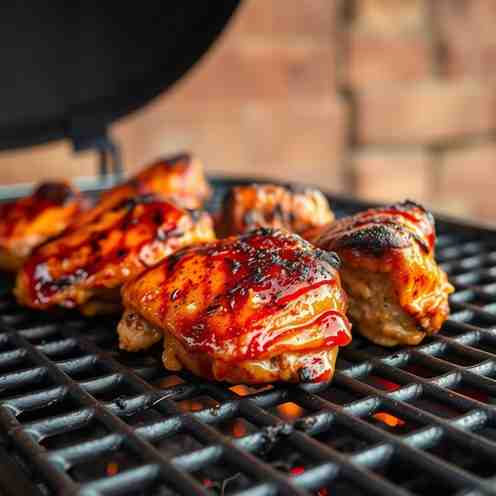 BBQ Chicken Thighs on Grill - Huli Huli Style